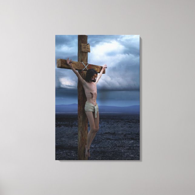 Impressão Em Tela Crucificação (Frente)