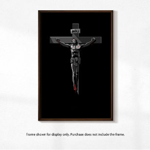 Impressão Em Tela Crucificação de Jesus na Arte Noir