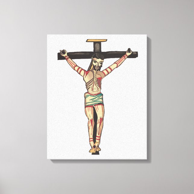Impressão Em Tela Crucificação Jesus Cristo Cruzado Arte por Aquarel (Frente)