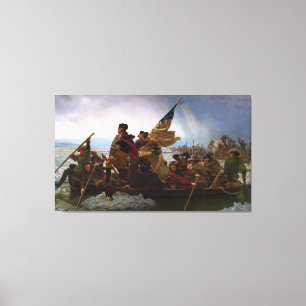 Impressão Em Tela Cruzando o Delaware 1776: General George Washingto