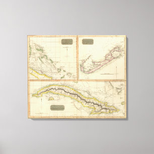 Impressão Em Tela Cuba, Bahama mim, Bermudas