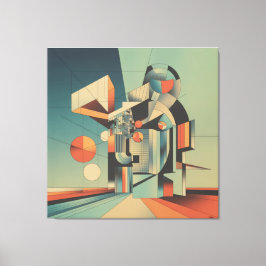 Impressão Em Tela Cubismo