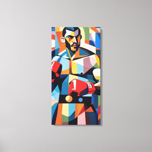 Impressão em Tela Cubismo Boxeador (Frente)