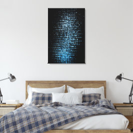 Impressão Em Tela Cubos azuis abstrato