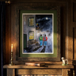 Impressão Em Tela Cuidado com a pintura da lua de Alfred Fox