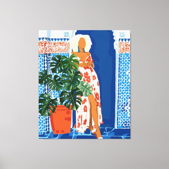 Impressão Em Tela Cultura, Boêmia Moderna Eclética Colorida (Frente)