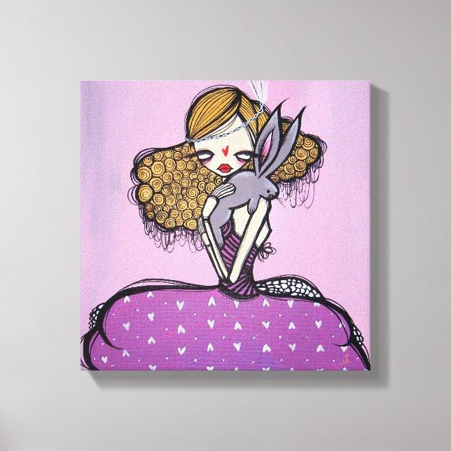 Impressão Em Tela "Curiouser e Curiouser!" Canvas, 12"x12" (Frente)