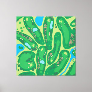 Impressão Em Tela Curso de Golfe Par Golf Verde