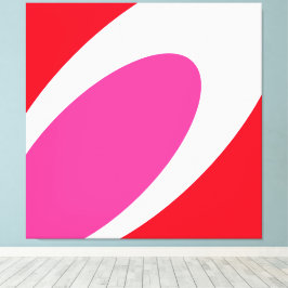 Impressão Em Tela Curvas Abstrato brancas cor-de-rosa-claro-chic mod