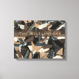 Impressão Em Tela Custom Neutral Abstract Stripes Patchwork Aspect 