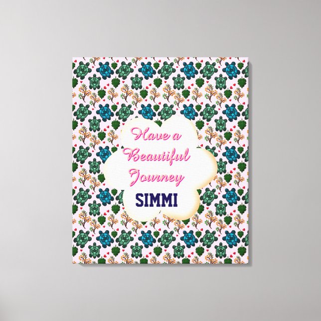 Impressão Em Tela Custom turtle pattern  (Frente)