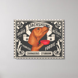 Impressão Em Tela Cute Dachshund implorando por Comida