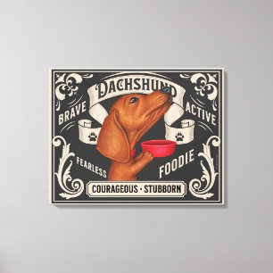 Impressão Em Tela Cute Dachshund implorando por Comida