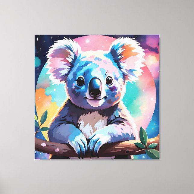 Impressão Em Tela Cute illustration of a koala (Frente)