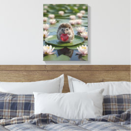 Impressão Em Tela Cute July Hedgehog with Ruby Heart