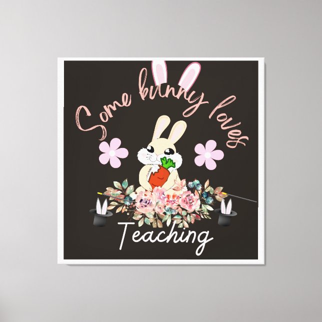Impressão Em Tela Cute some bunny loves teaching mug (Frente)