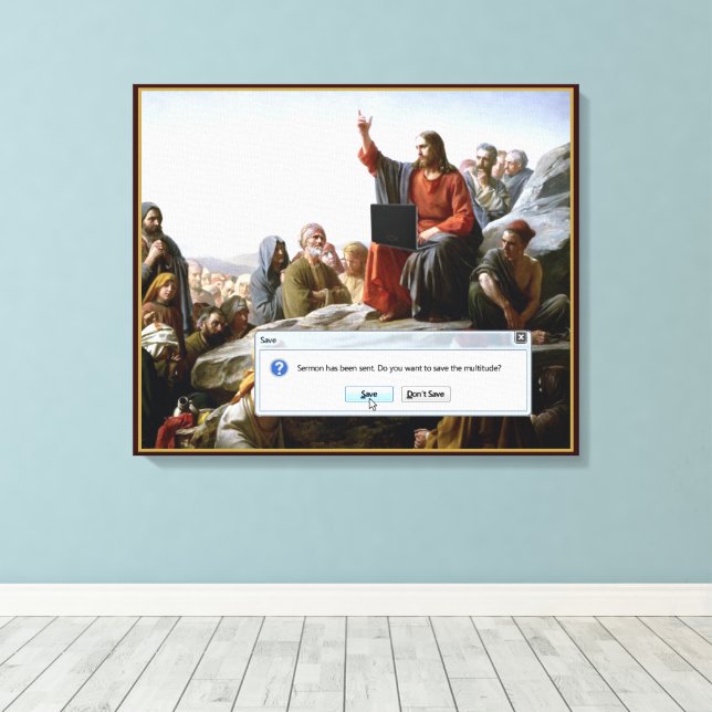 Impressão Em Tela Cyber Sermon Funny (Insitu(piso de madeira))