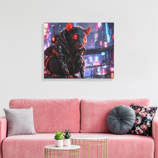 Impressão Em Tela CyberRat (Insitu(Sala de estar))