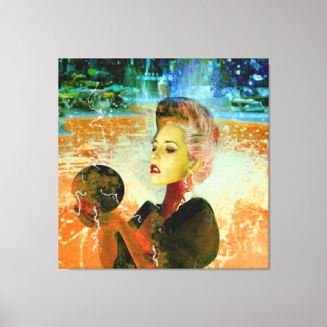 Impressão Em Tela Cyborgue elétrico (Frente)