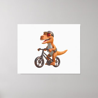 Impressão Em Tela Cycling DINOSAUR  T-REX