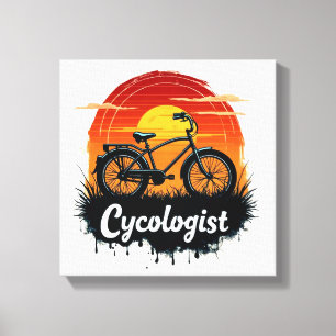 Impressão Em Tela Cycologist Bike Adventure: Teto Gráfico Sunset