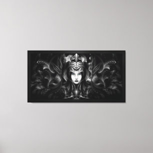 Impressão Em Tela Cyiria Rainha Do Retrato Fratural Do Reino Escuro