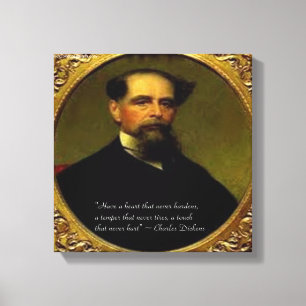 Impressão em Tela da Citação de Charles Dickens & 