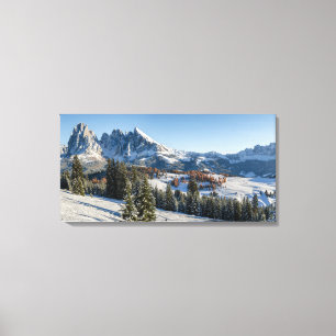 impressão em tela da paisagem de inverno do Alpe d