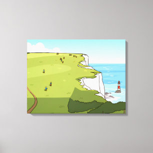 impressão em tela da vista de Beachy Head