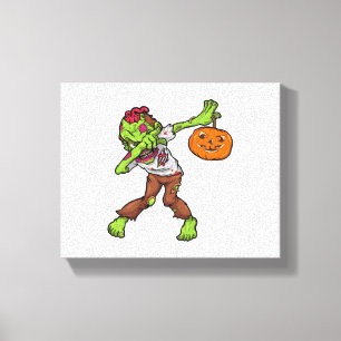Impressão Em Tela Dabbing Zombie Halloween Dab Funny Gift design