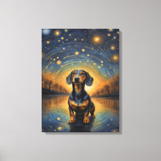 Impressão Em Tela Dachshund Artsy