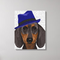 Dachshund com Blue Trilby