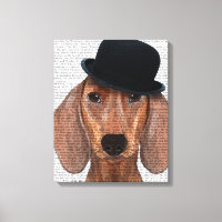 Dachshund com Steampunk Bowler Hat
