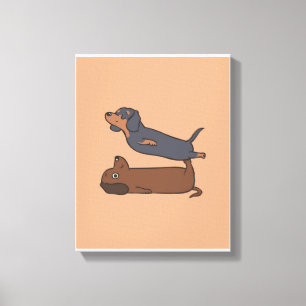 Impressão Em Tela Dachshund Dog Art   Casa Decor