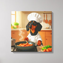 Impressão Em Tela Dachshund "Sausage Dog"