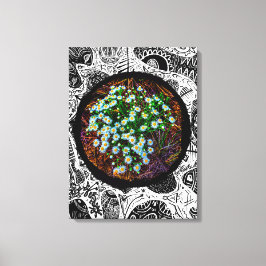 Impressão Em Tela Daisys no campo. Quadro abstrato