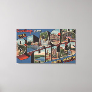 Impressão Em Tela Dakota do Sul - Colinas Negras - Cenas em Letra Gr