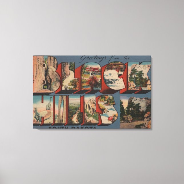 Impressão Em Tela Dakota do Sul - Colinas Negras - Monte Rushmore (Frente)