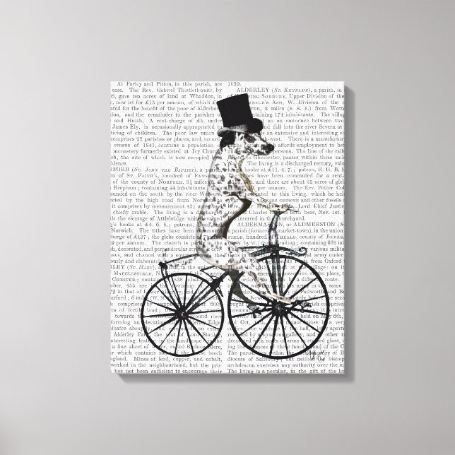 Impressão Em Tela Dalmácia na Bicicleta (Frente)