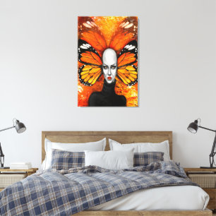 Impressão em Tela Dama Borboleta - Pintura