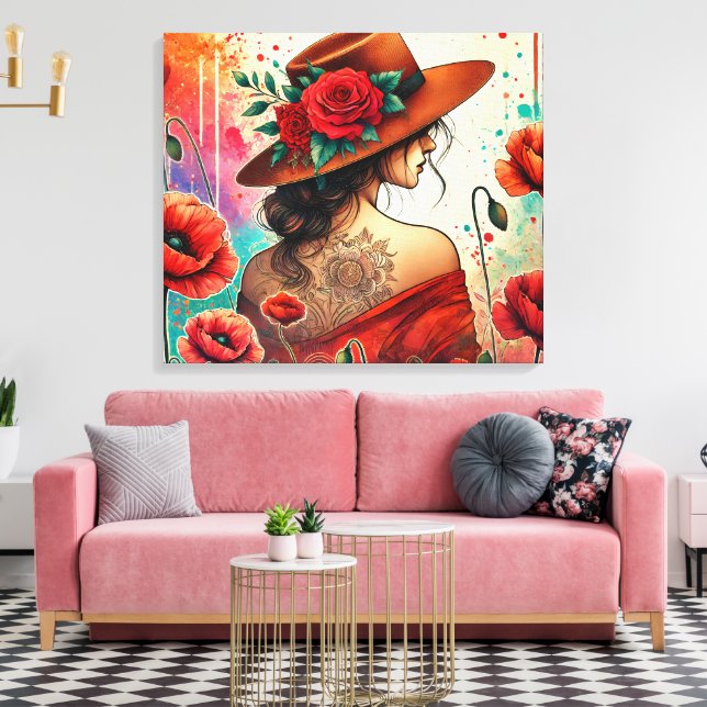 Impressão Em Tela Dama da Moda (Insitu(Sala de estar))