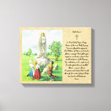 Dama de Fatima Prayer Wall Art Presente Católico