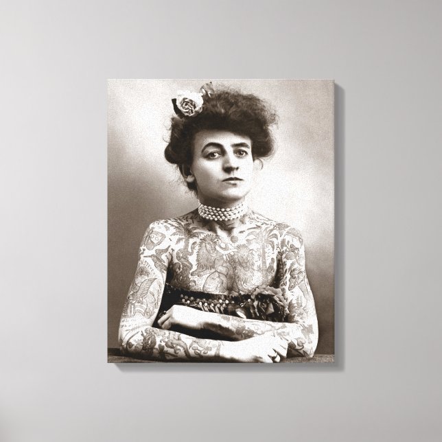 Impressão Em Tela Dama Tatuada, 1907 (Frente)
