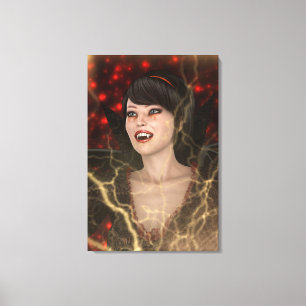 Impressão Em Tela Dama Vampira