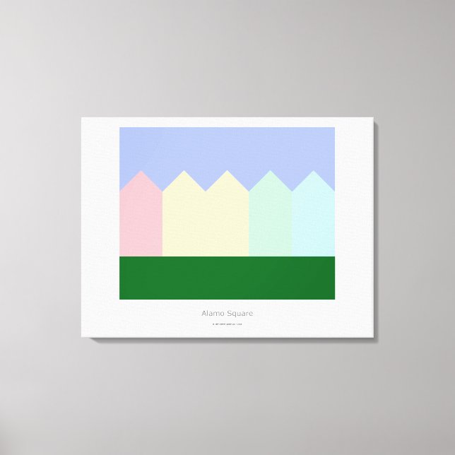 Impressão Em Tela Damas Pintadas - Praça Alamo - São Francisco (Frente)