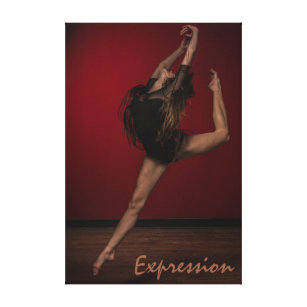Impressão Em Tela Dança Arte, Dançarino, Vermelho, Preto, Expressão