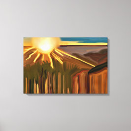 Impressão Em Tela Dança da Abstrato de Arte Cactos