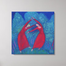 Dança das bruxas, pintura pastel, arte da fantasia