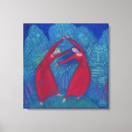 Impressão Em Tela Dança das bruxas, pintura pastel, arte da fantasia