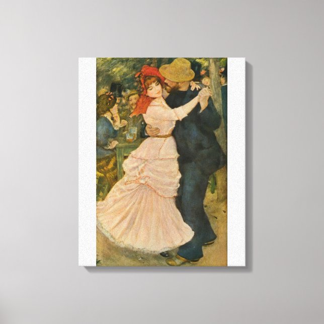Impressão Em Tela Dança de Pierre-Auguste Renoir em Bougás (1883) (Frente)